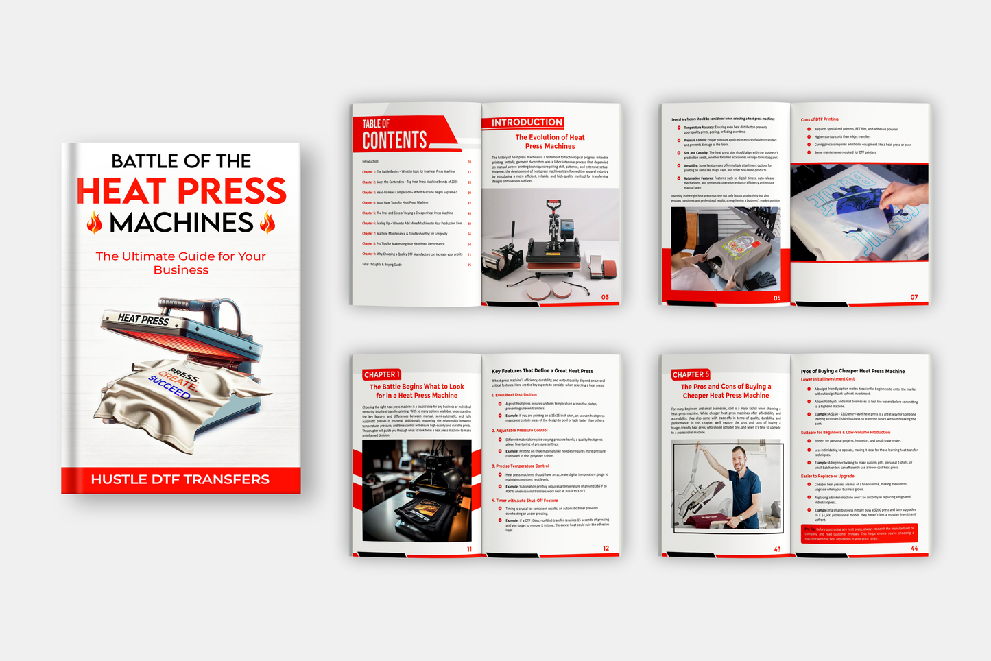 Battle of the Heat Press Machines: The Ultimate Guide FREE E-book