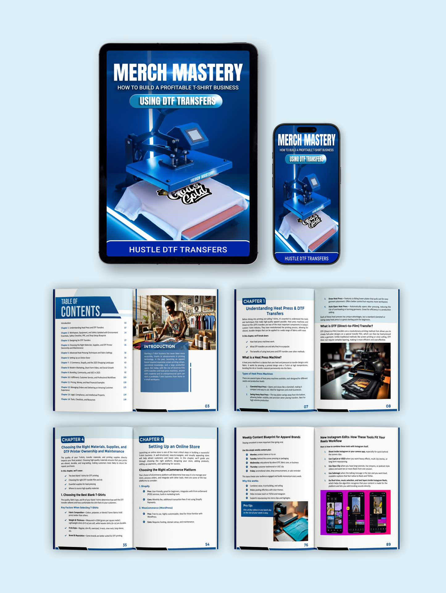 Merch Mastery 2025 – The Complete Guide to Starting & Scaling a Profitable T-Shirt Business E-book