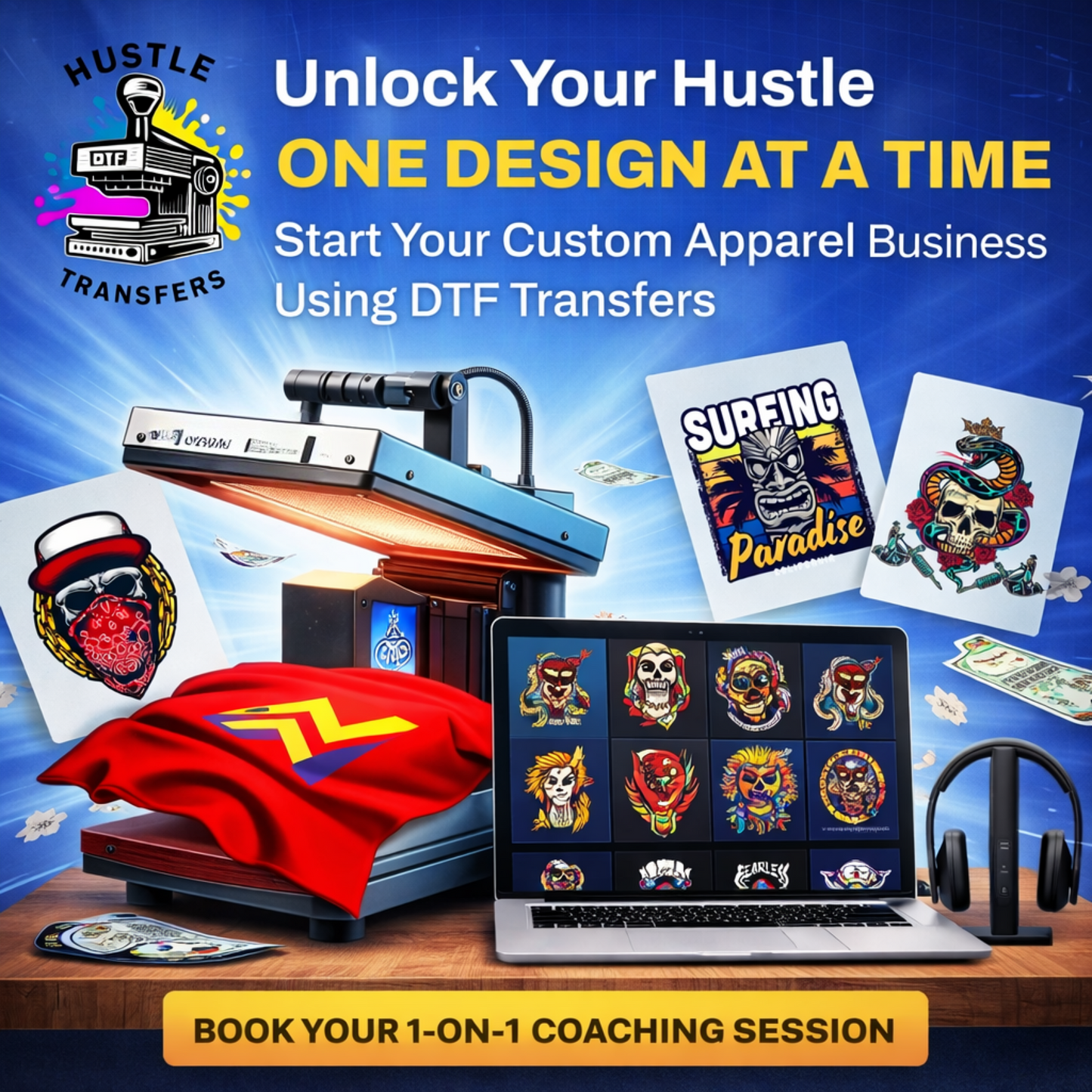 Private 1-on-1 Coaching : Launch & Scale a Profitable DTF Apparel Brand